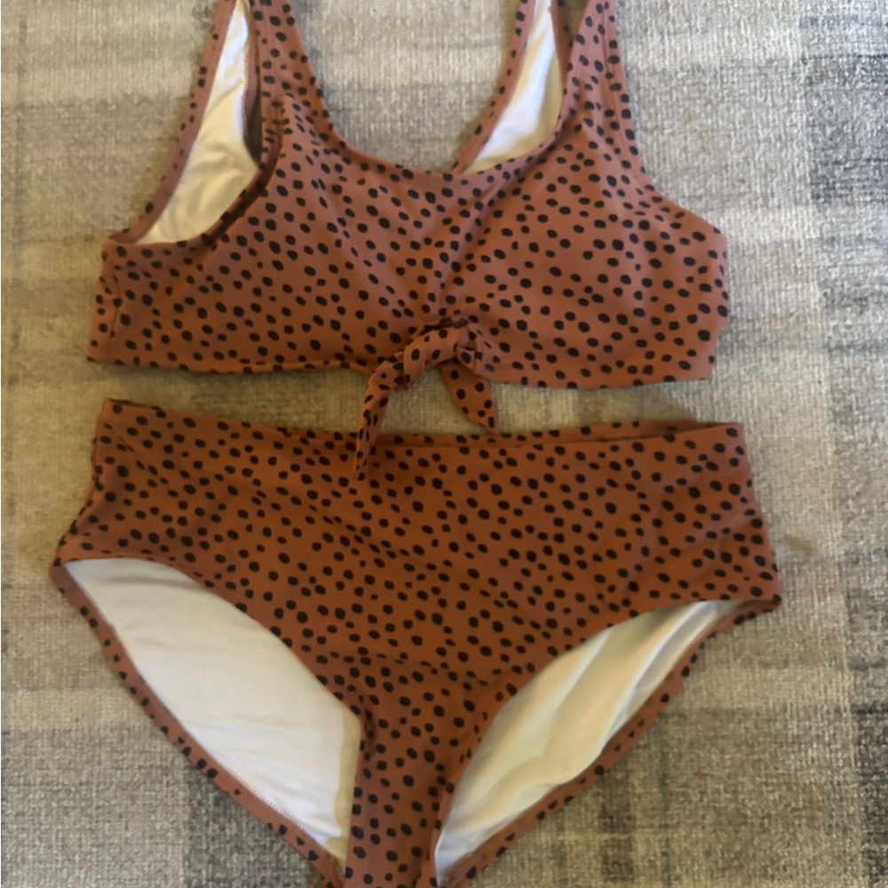 Old Navy Kids Swim Bikini - Brown Polka Dot